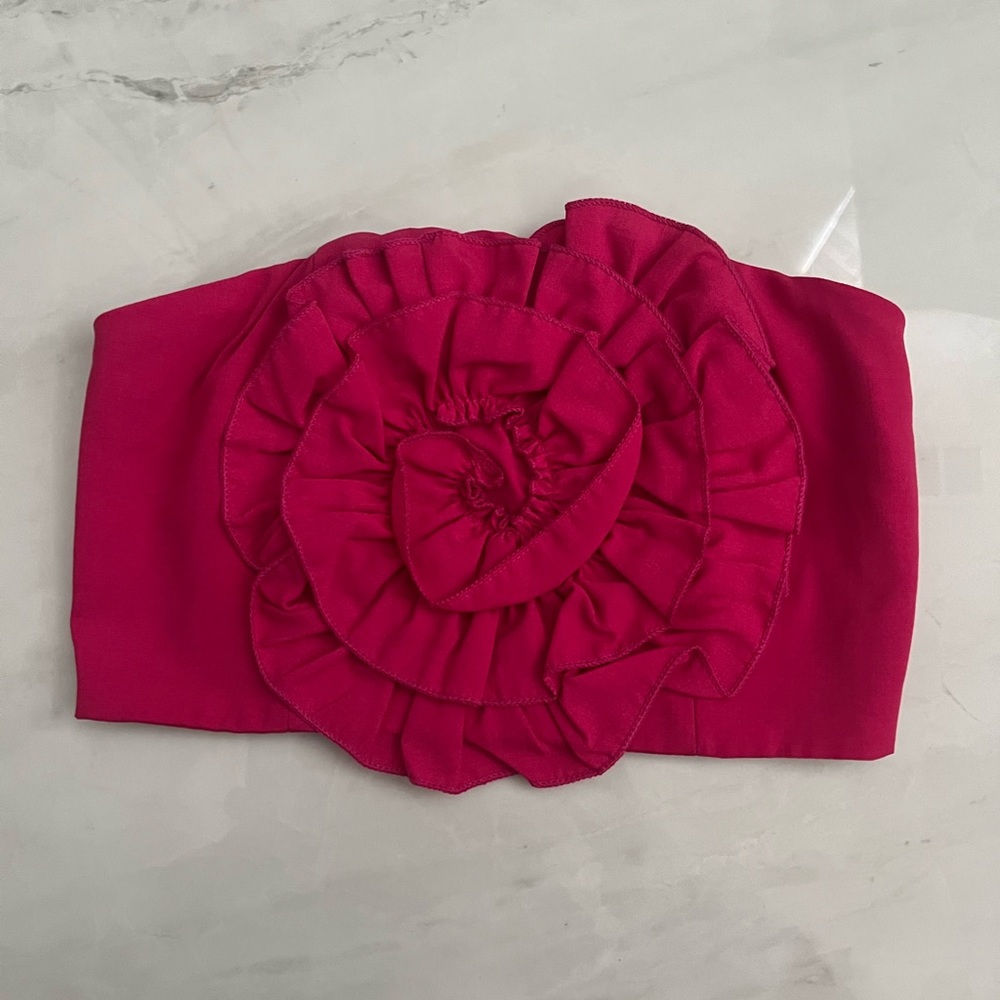 Shein 3D floral tube top